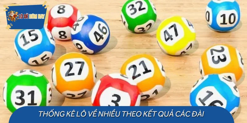 Thống kê lô về nhiều theo kết quả các đài